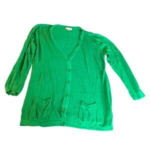 Joseph A Womens Size XLarge Green Cardigan Sweater Rayon with Pockets